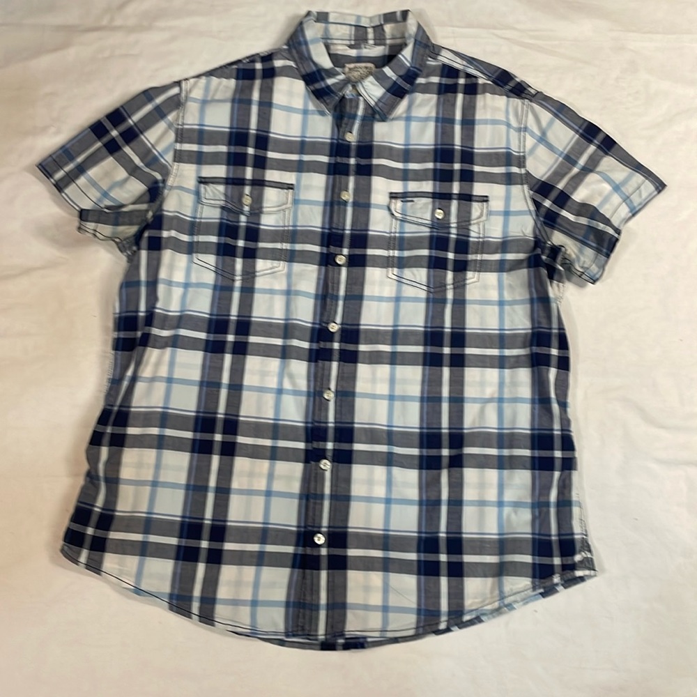 ♠️ 3/20 Mossimo Athletic Fit Men's Short Sleeve Button Down Shirt Size XLarge